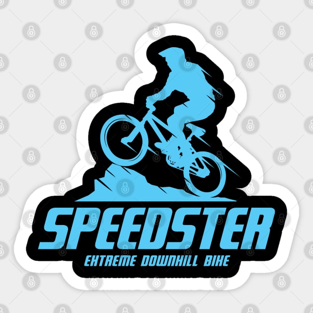 Extreme Downhill bike speedster Sticker by Mande Art